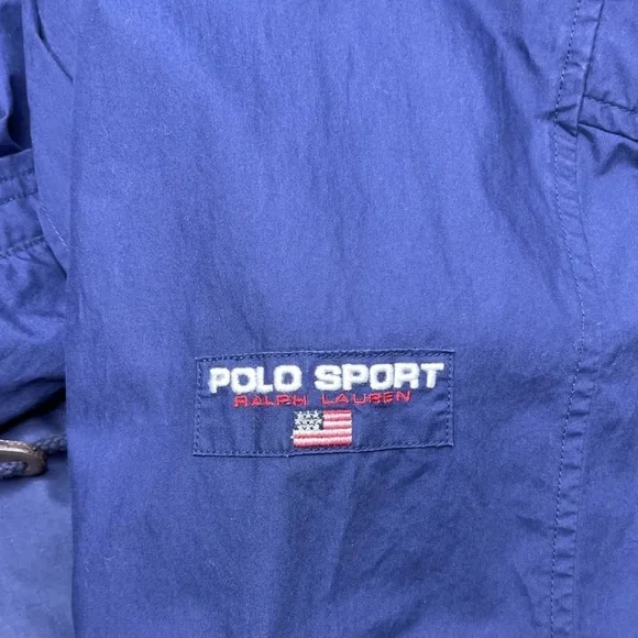 Ralph Lauren Polo Sport Full Zip, Button Flap Cover. Hooded Jacket. Size: M - Picture 3 of 7